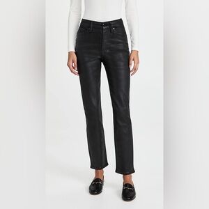 Good American Jeans Womens Size 14 NEW Black Skinny Good Legs Leather Like Pants